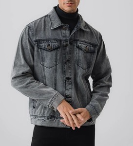 Veste en jean personnalisée pour homme, style décontracté, boutonnée, streetwear, vêtement d'extérieur en coton, fabricant de vêtements OEM ODM - Product Image 4