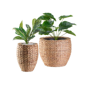 Pots décoratifs en jacinthe d'eau de haute qualité en gros avec pot intérieur en plastique pour la décoration de jardin et de maison, provenant du Vietnam - Product Image 1