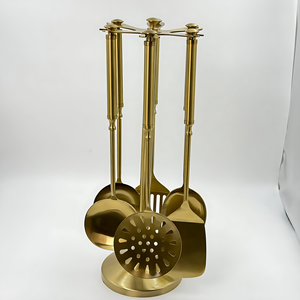 Nuevo Juego de Utensilios de Cocina de 6 Piezas con Soporte, Acero Inoxidable de la Mejor Calidad, Precio al por Mayor, Logotipo Personalizado por R B Overseas - Product Image 1