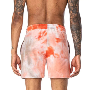 Shorts de plage décontractés pour hommes, légers, 100% polyester tissé, motif uni, été, cordon de serrage à la taille, imperméables, séchage rapide - Product Image 4