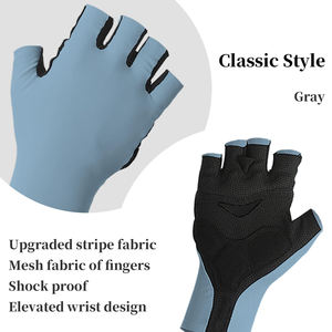 Guantes transpirables de verano para ciclismo, guantes de medio dedo acolchados a prueba de golpes para bicicleta de carretera, guantes ligeros antideslizantes para hombres y mujeres - Product Image 6