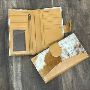 Nueva Cartera de Cuero Vacuno con Pelo 2025, Cartera de Mano para Mujer, Estilo Occidental, Cuero Genuino, Cartera Bifold Multiusos de Diseñador - Product Image 6