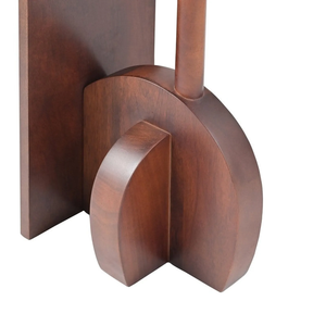 Table d'appoint en bois moderne, table ronde sculpturale, table d'appoint autoportante pour salon, chambre à coucher, décoration intérieure - Product Image 5