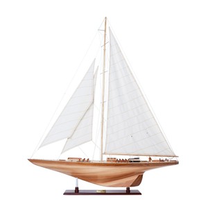 Modelo de velero Endeavour de 40 pulgadas hecho a mano, decoración náutica para hoteles, oficinas, hogares y regalos - Contacto para venta al por mayor - Product Image 1