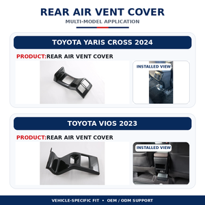 Cache de ventilation arrière en ABS, garniture intérieure, accessoires de voiture pour Toyota Camry 2024, sortie d'air des sièges arrière - Product Image 3