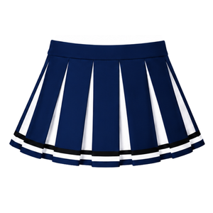 Ensemble d'uniformes de cheerleading bleu marine, haut sans manches à col en V, jupe plissée, pour équipe sportive, performance de danse, entraînement, compétition - Product Image 5