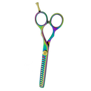 Professional <b>Barber</b> Thinning Scissors German Stainless Steel Sharp <b>Blade</b> Tip Multi Color Salon Use Gold Screw - Product Image 4