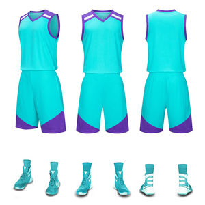 Vêtements de sport de basketball personnalisés pour camp d'entraînement – Respirants, imprimés, antibactériens, 100 % polyester, couleur unie, nom d'équipe personnalisé - Product Image 4