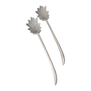 Leaf Design Silver Long Handle <b>Salad</b> <b>Server</b> in Affordable Price From India - Product Image 4