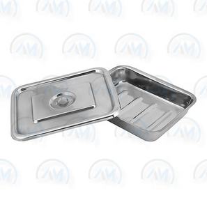 สแตนเลสพร้อมถาดสำหรับเครื่องมือที่มีฝาปิดโดยอัลมิดา - Product Image 2