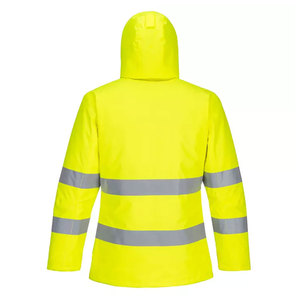 Veste de sécurité réfléchissante fluorescente jaune et noire à manches longues haute visibilité pour travaux de construction sur mesure - Product Image 3