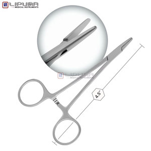 Porte-aiguille WEBSTER en acier inoxydable de qualité supérieure, avec embout de suture ultra-lisse et sans accrocs, à mâchoires verrouillables par cliquet, instruments médicaux - Product Image 3