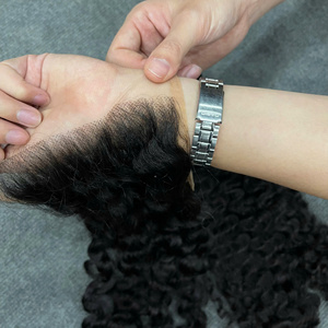 Tissage de cheveux humains bouclés birmans avec closure en dentelle HD 5x5, ensemble de mèches et closure en cheveux vierges noirs naturels - Product Image 6
