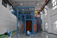 Máquina Granalladora Industrial Automática de Cadena Colgante con Bomba y Control PLC para Eliminación de Óxido y Descascarillado de Pintura