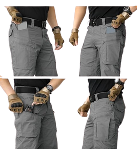 Techwear Waterproof Cargo Pants Men's Utility Tactical Pants with Zippers and Reflective <b>Strips</b> - Product Image 4