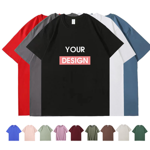 Camiseta Oversize para Hombre al por Mayor, de Algodón Pesado, Tallas Grandes, Lisa, Estilo Retro, Casual, Streetwear - Product Image 2