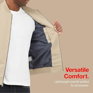 Wholesale Men's Casual Bomber <b>Jacket</b> | Streetwear <b>Zip</b>-<b>Up</b> <b>Jacket</b> | 100% Polyester Eco-Friendly | Private Label Manufacturer - Product Image 3