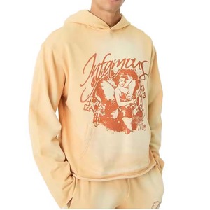Sudadera con Capucha Azul para Hombre con Estampado Gráfico Blanco, Corte Regular, Ropa Casual, Impresión por Sublimación, Material French Terry - Product Image 3