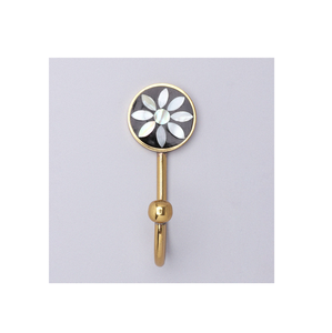 Decorative Brass <b>Wall</b> Coat Hook for Entryway Jacket Bag Towel Key Hanging with Functional Storage and Elegant Home Organization - Product Image 1