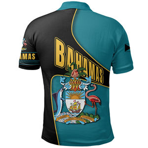 เสื้อโปโลชายไซส์ใหญ่ พิมพ์ลายตราแผ่นดินบาฮามาส แขนสั้น สไตล์ลำลอง ผ้าถัก โพลีเอสเตอร์ 100% พิมพ์ลายแบบซับลิเมชั่น - Product Image 6