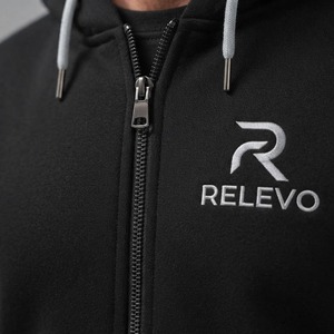 Chándal de invierno para hombre, negro, con capucha, estampado, manga larga, cierre con cordón, estilo casual, color liso, bolsillos laterales, peso medio, tecnología avanzada - Product Image 5