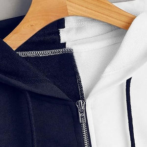 Sudadera corta con capucha para mujer, manga larga, estampado abstracto, tejido de poliéster, ropa informal de primavera - Product Image 3