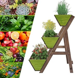 Acacia Wood Planters and Plant Stands Mid Century Modern Design Home <b>Decor</b> OEM Custom Wholesale | Aqudus Saleem India - Product Image 6