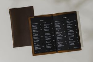 Porte-menu en cuir véritable personnalisé, imperméable, luxueux, classique, porte-menu de restaurant, ALM-0073 - Product Image 6