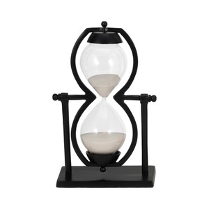 Sablier en verre noir de qualité supérieure, élégant et décoratif, idéal pour table console, table basse et décoration intérieure, provenant d'Inde. - Product Image 5