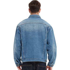 Men's <b>Denim</b> Trucker Jacket Distressed Ripped Motorcycle Slim Fit Blue Jean Jackets <b>Coat</b> - Product Image 3