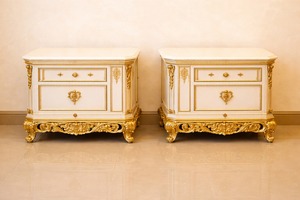 Juego de Muebles de Dormitorio de Lujo de Diseño para Interiores de Villas y Palacios, Colección de Dormitorio Tallado de Lujo para Palacios, Juego de Dormitorio con Almacenamiento - Product Image 5