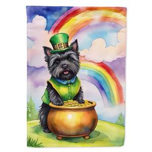 Cairn Terrier St Patrick's Day Garden Flag Boîte aux lettres multicolore Bannière décorative de cour pour patio Oeuvre de fleurs Petite taille - Product Image 1