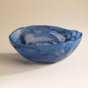 Grand bol rond en résine de l'Inde écologique pour salade, dessus de table de cuisine, servir et mélanger avec une cuillère couverts - Product Image 3