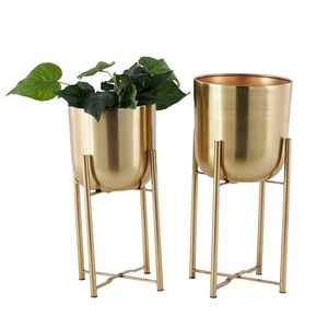 Jardinière décorative d'extérieur, fournitures de jardin, jardinière en métal finition brillante, design personnalisé, jardinière de sol pour la maison et le jardin - Product Image 6