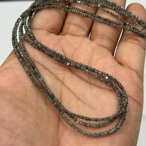 Cuentas facetadas de diamante natural en forma de rondel de 2-2.5mm, 15 quilates, cuentas sueltas de diamante africano para joyería, collar, pulsera, gemas de grado AAA - Product Image 1