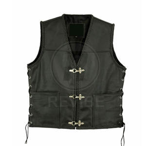 Chaleco de Cuero Más Vendido, Chaleco de Cuero de Primera Calidad con Logotipo Personalizado, Chaleco de Cuero Hecho Profesionalmente en Venta - Product Image 5