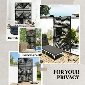 Black Outdoor Privacy Fence Screen <b>Plant</b> Climbing <b>Frame</b> Screen & Room Divider Product Category - Product Image 4