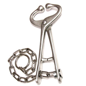 Pinza de nariz de toro de acero inoxidable de 7.5 pulgadas con cadena de 13.5 pulgadas, instrumento veterinario de acero inoxidable de alta resistencia para ganado bovino - Product Image 5