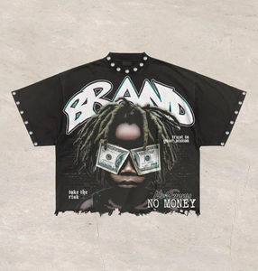 Conjunto de Dos Piezas de Camiseta y Pantalones Cortos Vintage Personalizados, Chándal con Estampado de Serigrafía y Lavado Ácido para Hombre - Product Image 5