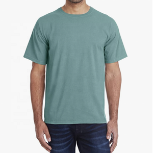 เสื้อยืดคอกลมสีพื้นแบบย้อมสีสำเร็จรูป แขนสั้น สำหรับผู้ชาย - Product Image 4