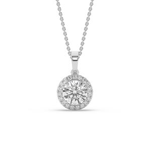 Exclusivo colgante de diamante cultivado en laboratorio de 2.39 quilates, corte brillante redondo ligero, joyería de oro de 14 quilates y 10 quilates para ocasiones especiales. - Product Image 2