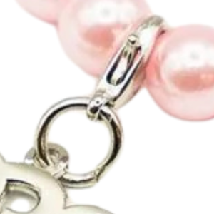 Pulsera de Perlas Rosadas con Dije Decorativo, Brazalete Elástico, Accesorio de Joyería de Moda para Mujer, Regalo para Uso Diario - Product Image 6