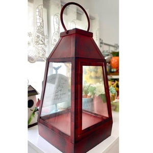 Farol Metálico de Diseño Tradicional Vintage con Asa, Ecológico, Duradero, Diseño Moderno, Iluminación para el Hogar, Decoración Perfecta para Mesa - Product Image 1