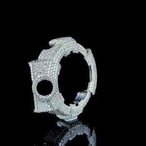 Nouveau style, certificat GRA, testeur de diamants, VVS, couleur D, montre en moissanite glacée, lunette de 55 mm, unisexe, argent - Product Image 3