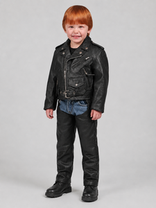 Chaqueta de Cuero para Niños con Corte Moderno, Ligera, Cómoda y de Calidad, Adecuada para Colecciones de Ropa de Moda - Product Image 4
