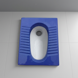 WC Céramique Designer Bicolore Bleu et Blanc Vistaar, Style Squatting, pour l'Exportation sur le Marché des Philippines - Product Image 2