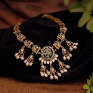Fine Pota Stone & <b>Pearl</b> <b>Necklace</b> <b>Set</b>-Timeless Charm - Product Image 3