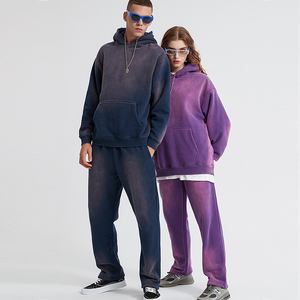 Fournisseur OEM de survêtements délavés à l'acide – Ensemble sweat à capuche et pantalon délavé, design streetwear pour production en marque blanche - Product Image 5