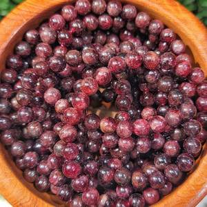 Natural <b>Garnet</b> Beaded <b>Bracelet</b> Minimalist Style Everyday Wear Unisex Jewelry - Product Image 6