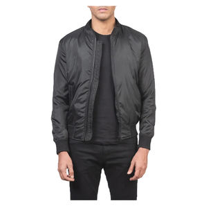 Chaqueta bomber de alta calidad al por mayor OEM, personalizada para hombre, estilo urbano, oversize, con mangas de cuero, para la universidad y la escuela. - Product Image 4